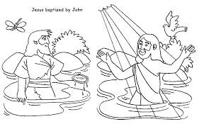 Baptism of jesus coloring pages & printables. Jesus Baptized By John Coloring Page Vbs Coloring Home