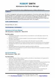 call center manager resume samples