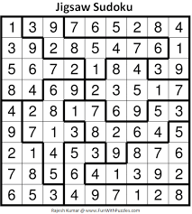 Click the navigational arrows to choose a puzzle. Jigsaw Sudoku Puzzle Fun With Sudoku 390