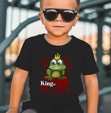 King of Hearts Shirt Valentines Day Sweatshirt for Toddler Boy, Funny  Valentine Shirt Men, Cute Heart Shirt for Kids, Frog Valentines Shirt