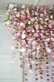 Fake Flower Diy Projects That Will Last You Through This Spring And Beyond In 2020 With Images Flower Wall Wedding Flower Ceiling