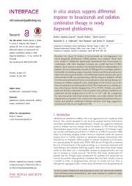 PDF) In silico analysis suggests differential response to bevacizumab and  radiation combination therapy in newly diagnosed glioblastoma