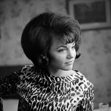 Image of Portrait of the French singer Barbara, Milan, 26/03/1966 (b/w  photo)