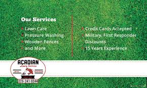 If you see a business card that you want to use, simply click on that image. Acadian Lawn Service Business Card Blaksheep Creative