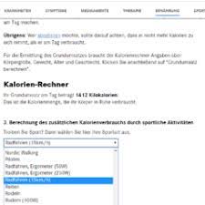 Mit unserem rechner finden sie ihren persönlichen grundumsatz heraus und können beispielsweise. 15 Online Kalorien Rechner Im Vergleich Radfahren