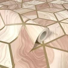 Imprimare murala cu efect 3d de vinil pe baza de hartie din chișinău. Rasch Marmor Geometrisch Hexagon Tapete Stellwerk Diamanten 3d Wurfel Metallisch Ebay