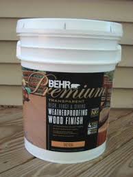 This particular stain has a natural cedar color, but the brand offers other shades, as well. Behr Premium Deck Fence Weatherproofing Sealer Review