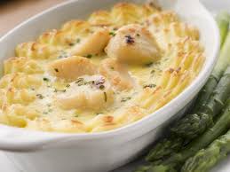 Noix De Saint Jacques Gratinees Au Four Recette Gratin De Poisson Idee Recette Coquille St Jacques