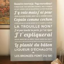 Aujourd'hui la puce revient sur l'expression « être copain comme cochon ». Panneau Les Bronzes Font Du Ski Mademoiselle Pintade Panneau Deco Bronze Panneau Rigide
