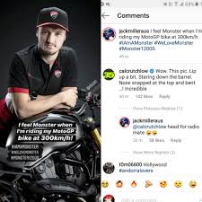 All comments are my own. Comedian Cal Crutchlow Strike On Jack Miller On His Instagram Account While Promoting The Ducati Monster 1200s Motogp
