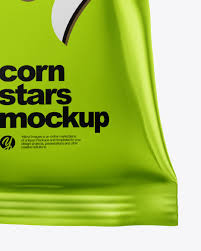 Download Bag With Honey Stars Cereal Mockup In Bag Sack Mockups On Yellow Images Object Mockups PSD Mockup Templates
