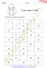 Maybe you would like to learn more about one of these? Mathematics Preschool Missing Numbers 1 50 Worksheet 5