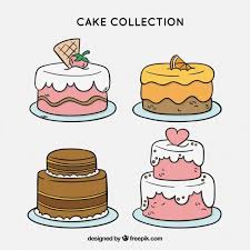 Delicious Cakes Collection With Glazed Cute Food Drawings Cake Drawing Cute Doodles