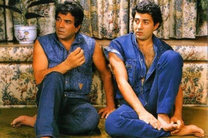 Image result for sunny deol and dharmendra"