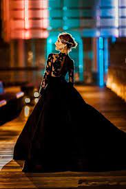 New Vintage Gothic Style Black Wedding Dresses Long Sleeve High Neck Lace Tulle Taffet Black Lace Wedding Dress Wedding Dress Long Sleeve Black Wedding Dresses