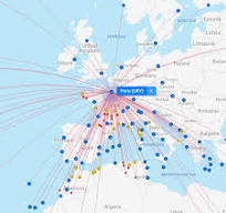 Interactive flight route map American Airlines : r ...