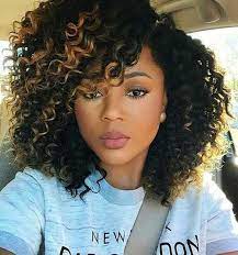 Long hairstyles with bangs are flattering on most women and hence are a favorite amongst many around the world. 7 Short Curly Weave Hairstyles Ideas Weave Hairstyles Natural Hair Styles Curly Hair Styles