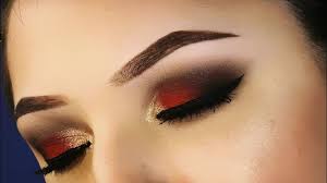 Red orange eyeshadow palette sunset 15 color,afflano pro highly pigmented glam fall eye shadow makeup palettes,nudetude neutral brown yellow gold warm,matte glitter shimmer metallic eyeshadow pallet. Red Gold And Black Eye Makeup Saubhaya Makeup