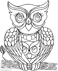 Swirls and twists incorporated into this beautiful and wise bird. Owl Coloring Pages Coloringall