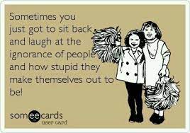 Laugh funny quotes about stupidity and ignorance. Laughing At Ignorant People Funny Quotes People Quotes Ecards Funny
