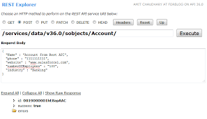 Amit Salesforce Salesforce Tutorial Insert Update Delete Record By Rest Api Workbench Standard Rest Api Rest Explorer