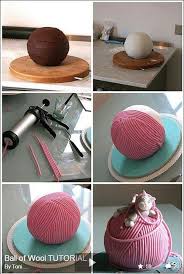 Ball Of Wool Tutorial Knitting Cake Yarn Cake Cake Tutorial