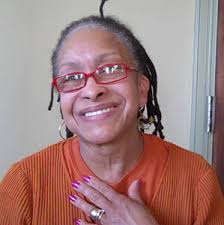 Verdaya (Sister) Mitchell-Brown at the Roxbury (Dudley Square) Mass.  Memories Road Show