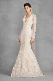 White By Vera Wang Bell Sleeve Lace Wedding Dress David S Bridal Wedding Dress Long Sleeve Davids Bridal Wedding Dresses Bell Sleeve Wedding Dress