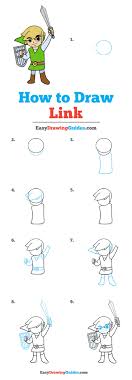 How to draw link and zelda kissing, step by step, drawing guide, by dawn. How To Draw Link Really Easy Drawing Tutorial