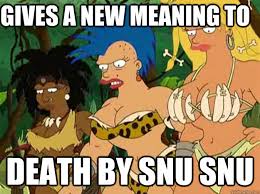 Gives a new meaning to Death by snu snu - Death by Snu Snu - quickmeme