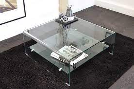 tables basses tables et chaises wave table basse carree en verre double plateau 80x80 cm table basse carree en verre table basse carree table basse