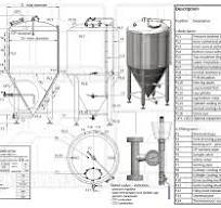 CCT-8000CR: Cylindroconical fermentation tank CRAFT, 0.5-3.0 mashaya,  insulated, 8000/9585L