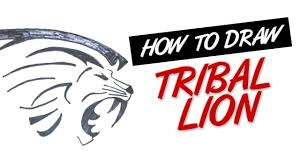 Lion tattoos in all sizes and styles have gained popularity thanks to their bold fierceness and strong meanings. How To Draw A Lion Head Tribal Tattoo Design 4 Youtube