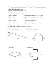 The surface gravity may be thought of as the acceleration due to gravity experienced by a hypothetical test particle which is very close to the object's surface and which, in order not to disturb the system, has negligible mass. Prac Test Ch9 Slo Name Period Date Chapter 9 Practice Test Perimeter Area Volume And Surface Area For Problems 1 U2013 4 Match Each Question To Its Course Hero
