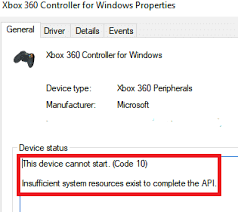 Fix Insufficient System Resources Exist To Complete The Api Error