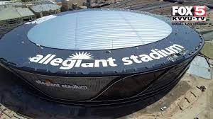 2/28/2020 allegiant stadium roof installation progress 2/28/2020. Allegiant Stadium Drone Footage Of Roof Branding Youtube