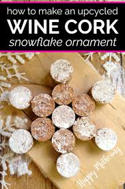 Diy wine cork christmas tree ornament. Diy Wine Cork Snowflake Christmas Ornament Happy Mothering