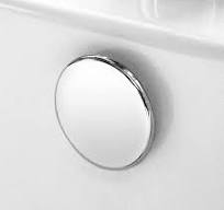 Round Chrome Basin Overflow Cover