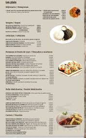 Restaurant Melchorita Menu In Montreal Quebec Canada