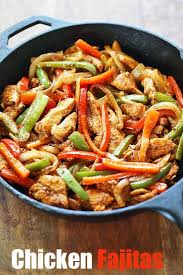 Skillet Chicken Fajitas Are So Easy To Make And Their Seasoning Is Amazing Simply Pan Fry Peppers An Fajita Recipe Chicken Fajita Recipe Easy Chicken Fajitas