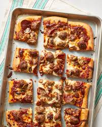 How To Make Classic Sheet Pan Pizza Recipe Sheet Pan Pizza Recipe Pan Pizza Recipes