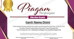 Maybe you would like to learn more about one of these? 30 Template Sertifikat Piagam Penghargaan Format Word Dan Powerpoint Salamun Picassa