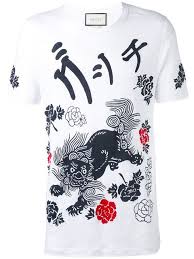 Shop Gucci L Aveugle Par Amour Dragon T Shirt T Shirt Amour