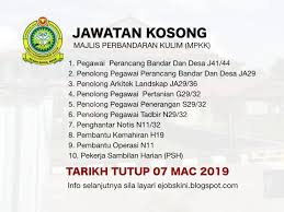 Jawatan kosong kosong terkini di malaysia dari syarikat terpercaya. Jawatan Kosong On Twitter Jawatan Kosong Terkini Di Majlis Perbandaran Kulim Mpkk Mac 2019 Sila Rt Info Selanjutnya Sila Ke Link Berikut Https T Co Sbdpo4p6q1 Https T Co Vsmyxjhl1q