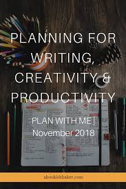 Plan With Me November 2018 Planning For Writing Creativity Productivity Helen Redfern Writing Jobs Writing Goals Writing