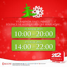 Alışveriş merkezi ve yatırımcıları derneği alışveriş merkezlerinin çalışma saatlerinde değişikliğe gidildiği duyurdu. 212 Avm Yilbasi Calisma Saatleri Avm Gen Tr