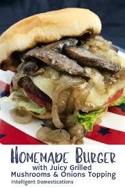 I don't feel like i am missing anything when i eat a good veggie burger; Homemade Mushroom Onion Burgers Intelligent Domestications