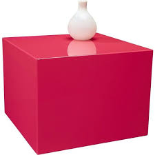 Cb2 City Slicker Neon Pink Side Table 80 Liked On Polyvore Featuring Home Furniture Tables Accent Colorful Coffee Table Pink Side Table Colorful Coffee