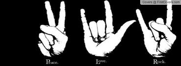 Paz Amor Y Rock Peace And Love Rock N Roll Music Symbols