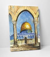 Although i am half palestinian, it does not mean that i am not palestinian at all. Masjid Al Aqsa Decorative Oil Painting Reproduction Canvas Etsy Art Islamic Caligraphy Art Islamic Art Calligraphy